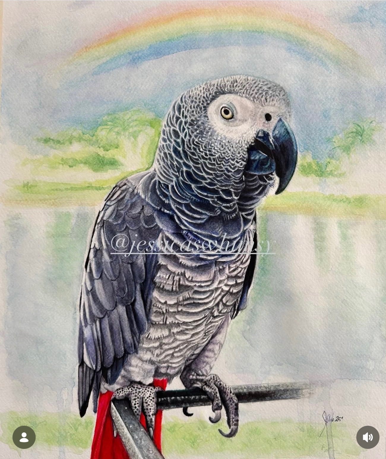 Painting of Merlin 10x8 copy